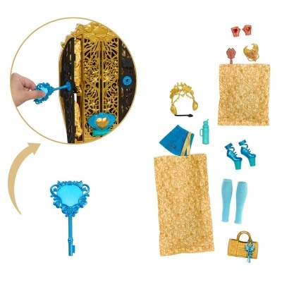 Boneca Cleo de Nile + armário Monster High Skulltime Secrets