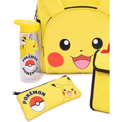 Conjunto Escolar 4 peças Pokemon Pikachu 3d