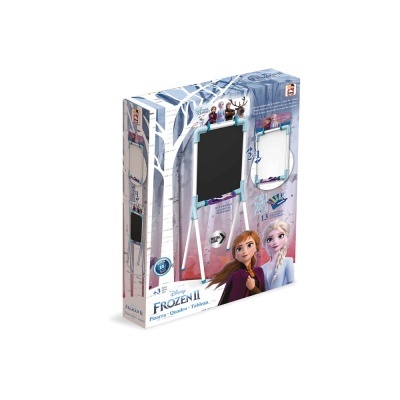 Quadro infantil Disney Frozen II com moldura branca e suporte metálico
