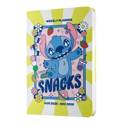 Agenda Escolar / Diária / Semanal Stitch - 2025/2026 - 17 meses