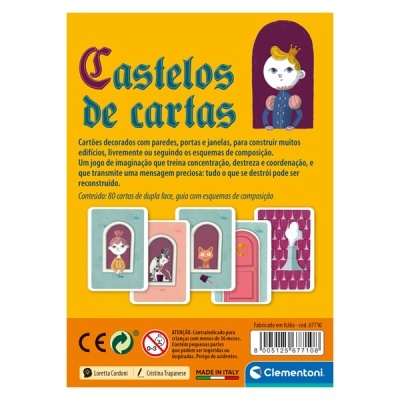 JOGO CLEMENTONI CASTELOS DE CARTAS