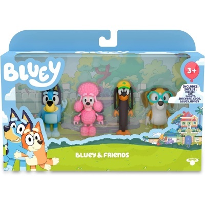 Bluey - Friends Pack 4 Figuras - Amigos Bluey