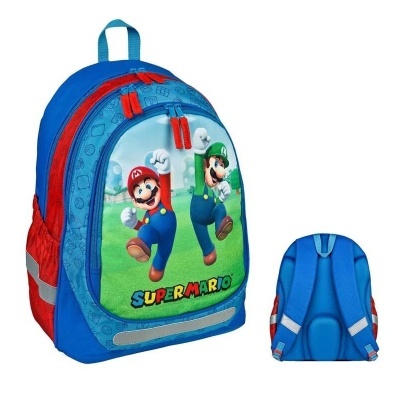 Conjunto Escolar Super Mário - Mochila + Porta-lápis