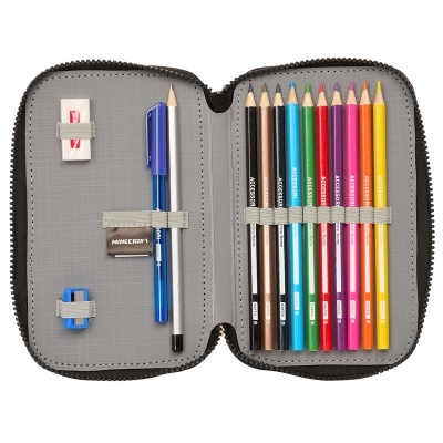 Estojo com material Minecraft 28pzs duplo