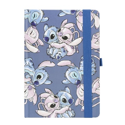 Conjunto caderno + caneta do stitch e angel