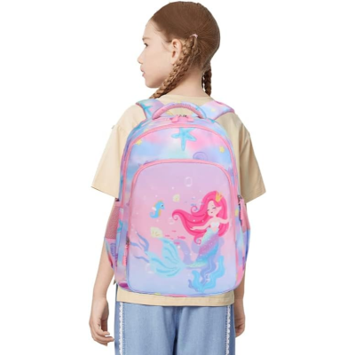 Conjunto Escolar - Mochila + lancheira térmica - Sereia rosa