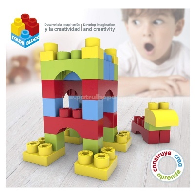 Blocos de Construção 60 peças Color Block