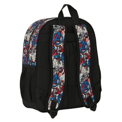 Mochila Escolar Forever Avengers Marvel 38cm adaptável