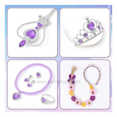 Disfarce Princesa Rapunzel + acessórios