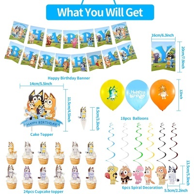 Kit aniversário Bluey e Bingo