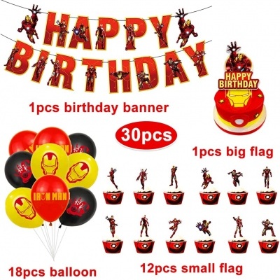 Kit Balões aniversário Avengers Ironman