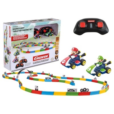 Set Mini radio control Mario & Luigi + pista carros Mario Kart