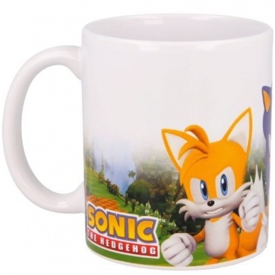 Caneca branca com imagem do Tails do Sonic the Hedgehog