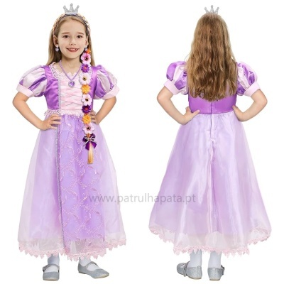 Disfarce Princesa Rapunzel + acessórios