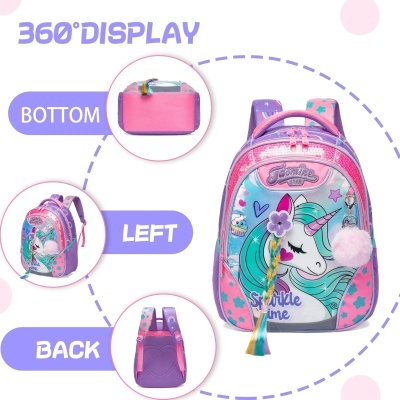Conjunto Escolar Unicorn - Mochila + lancheira + porta-lápis