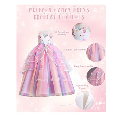 Fato pink Unicorn + acessórios