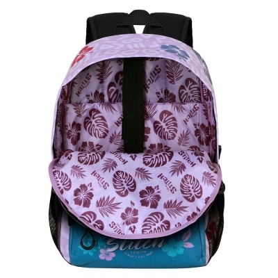 Mochila Escolar Skate Stitch Disney 44cm adaptable