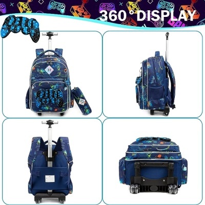 Conjunto Escolar Trolley Popit Gamer