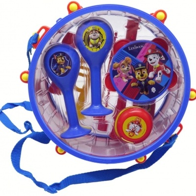 Conjunto de instrumentos musicais infantis Paw Patrol com tambor, maracas e pandeireta
