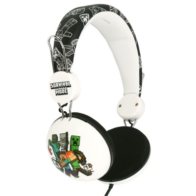 Auriculares headphones infantis Minecraft