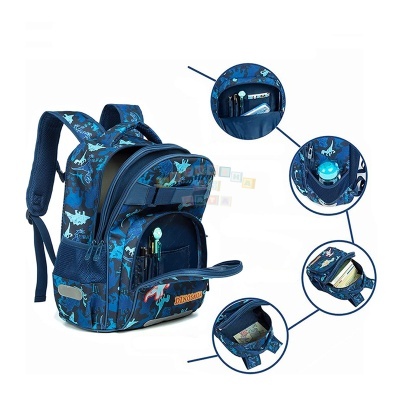 Conjunto Escolar Dinosaur Blue