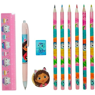 Set Papelaria Casa de Bonecas da Gabby