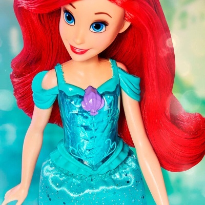 Boneca Brilho Real Ariel Pequena Sereia Disney