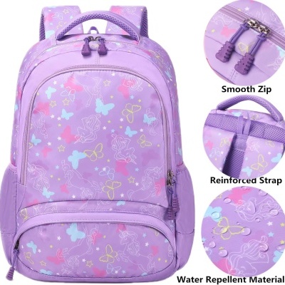 Conjunto Escolar Borboletas - Mochila + lancheira + porta-lápis