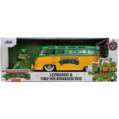Blister figura Leonardo + Carrinha VW 1962 Tartarugas Ninjas