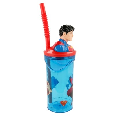 Copo 3d Superman com palhinha