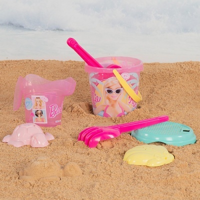 Barbie - Balde de praia + Mochila + acessórios + Boneca