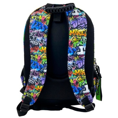 Mochila Escolar Mutant Mayhem Tartarugas Ninjas 43 cm adaptável
