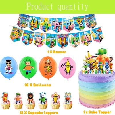 Kit de aniversário / Decoração aniversário Stumble Guys