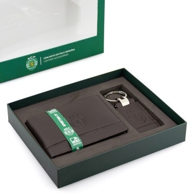 Conjunto de Carteira de Documentos + Porta-chaves - SCP Sporting