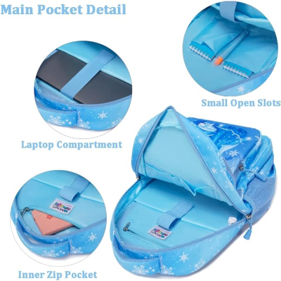 Conjunto Escolar - Mochila + lancheira térmica + porta-lápis - Cinderela Azul