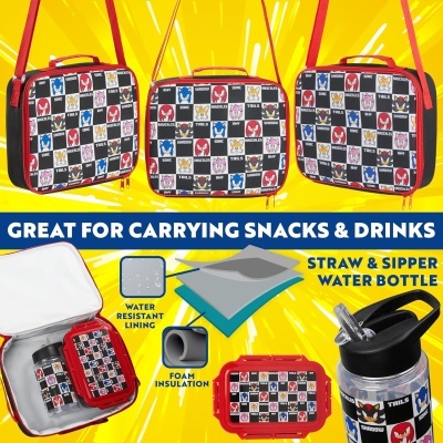 Conjunto Lancheira térmica + garrafa + sanduicheira Sonic