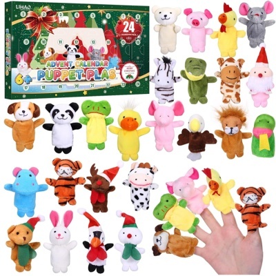 Calendário de advento Fantoches de dedo - animais selvagens domésticos