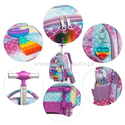 Conjunto Escolar Trolley Sereia Popit