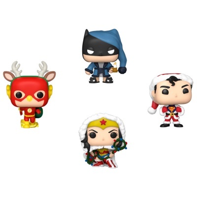 Árvore com 4 figuras Pocket POP DC Comics Happy Holidays