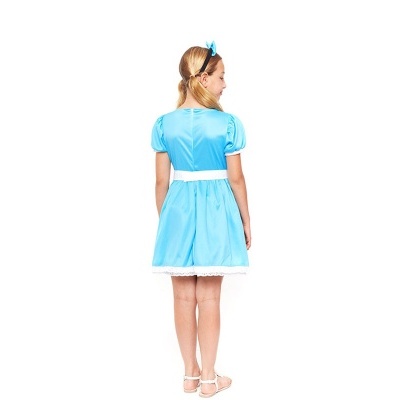 Fato de Alice com vestido azul para menina