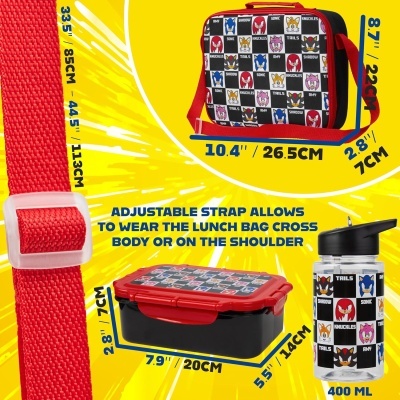 Conjunto Lancheira térmica + garrafa + sanduicheira Sonic