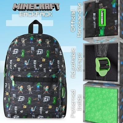 Mochila escolar Minecraft 38 cm