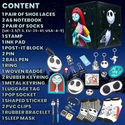 Calendário de advento infantil The Nightmare Before Christmas