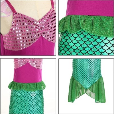 Fato Sereia com acessórios + peruca