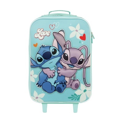 Mala trolley de viagem 3D Love Stitch Disney doble