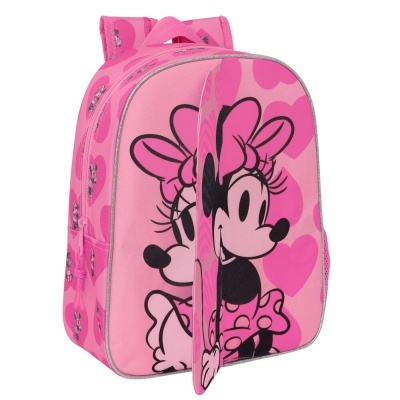 Mochila Escolar Loving Minnie Disney 42cm adaptável