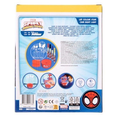 Candeeiro led 3d de pintar Spiderman Spidey