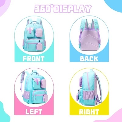 Conjunto Escolar Blue - Mochila + lancheira + porta-lápis