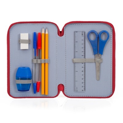 Estojo com material escolar do Benfica 2025