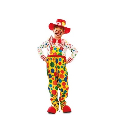 Fato de palhaço com Topos para criança